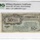 Military Payment Certificates SERIES 461 25C MPC MILITARY PAYMENT CERTIFICATE S803-1 1ST PRINTING – PMG AU-53