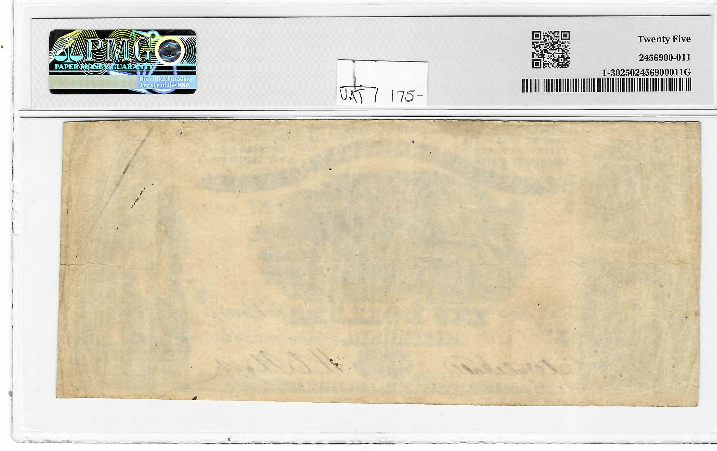 Confederate Notes 1861 $10 CONFEDERATE STATES OF AMERICA T-30, PMG VF-25 – SHARP NOTE! Confederate Notes 1861 $10 CONFEDERATE STATES OF AMERICA T-30, PMG VF-25 – SHARP NOTE!