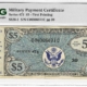 Military Payment Certificates SERIES 472 $1 MPC MILITARY PAYMENT CERTIFICATE S825-1,1ST PRINTING – PMG VF-25!