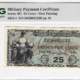 Military Payment Certificates SERIES 481 50c MPC MILITARY PAYMENT CERTIFICATE S834-1 – PMG VF-30, TRIMMED, INK