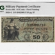 Military Payment Certificates SERIES 481 $1 MPC MILITARY PAYMENT CERTIFICATE S835-3 3RD PRINTING, PMG CH VF-35