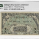 Military Payment Certificates SERIES 481 $5 MPC MILITARY PAYMENT CERTIFICATE S836-3, SM SPLITS PMG VF-30 TOUGH