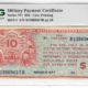 Military Payment Certificates SERIES 471 $1 MPC MILITARY PAYMENT CERTIFICATE S815-1 1ST PRINTING PMG AU-50 EPQ Military Payment Certificates SERIES 471 $1 MPC MILITARY PAYMENT CERTIFICATE S815-1 1ST PRINTING PMG AU-50 EPQ