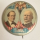 Miscellaneous 1908 TR-TAFT “U-N-I-TED” JUGATE CELLULOID BUTTON, GRAPHIC & A CLASSIC-EXCELLENT!