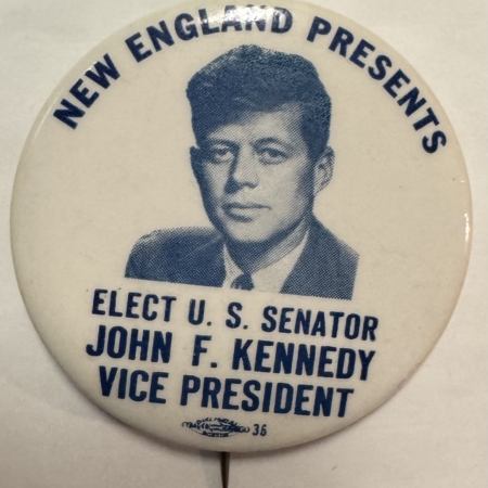 Miscellaneous 1956-2 1/4″ JOHN F. KENNEDY “ELECT U.S. SENATOR-VICE PRESIDENT” BUTTON-NR MINT!