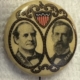 Other Collectibles 1904 TEDDY ROOSEVELT 1″ PICTURE BUTTON (SEPIA) IN BRASS FRAME-EXC+!