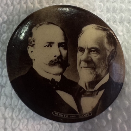 Other Collectibles 1904 ALTON PARKER, PARKER-DAVIS 7/8″ SEPIA JUGATE CELLO CAMPAIGN BUTTON-NR MINT!