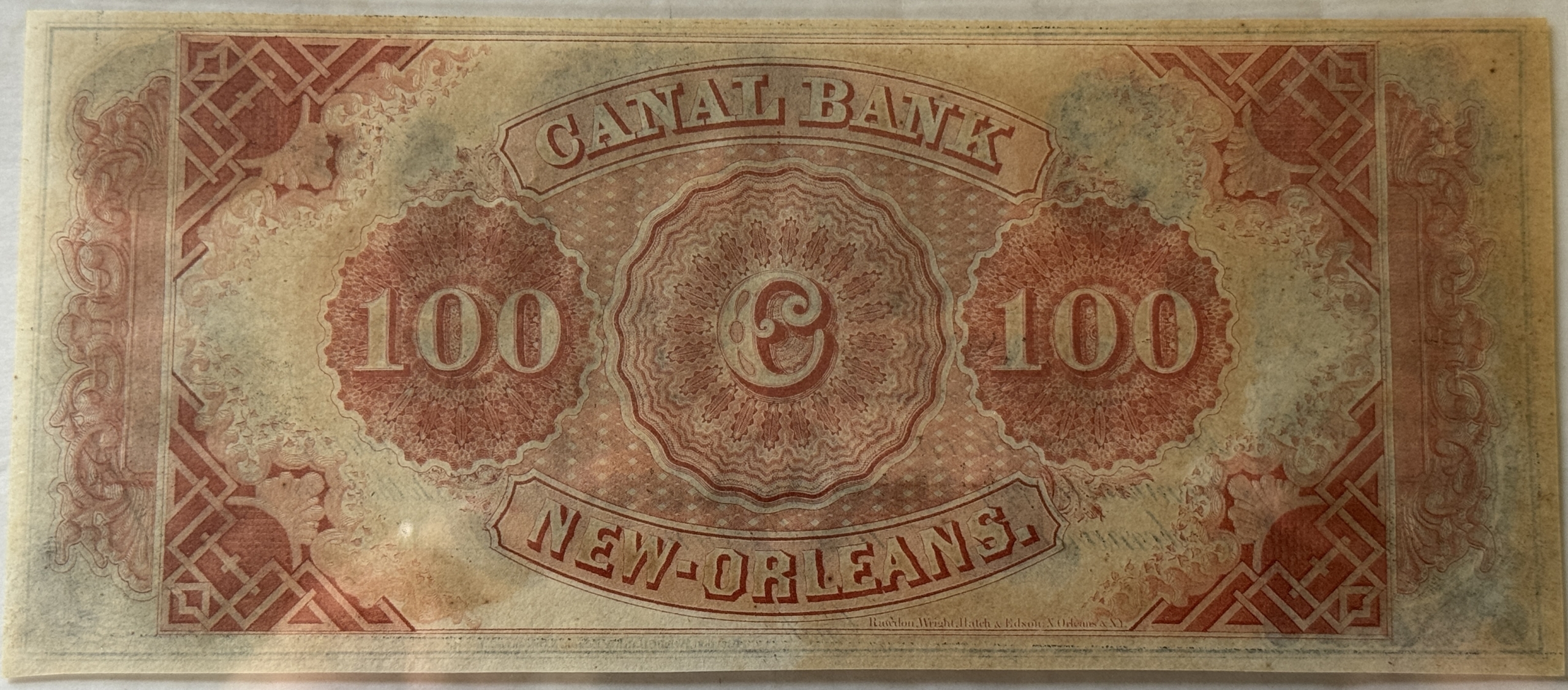 New Store Items 1850s $100 LOUISIANA, NEW ORLEANS CANAL & BANKING CO REMAINDER, PMG CH UNC 64 New Store Items 1850s $100 LOUISIANA, NEW ORLEANS CANAL & BANKING CO REMAINDER, PMG CH UNC 64