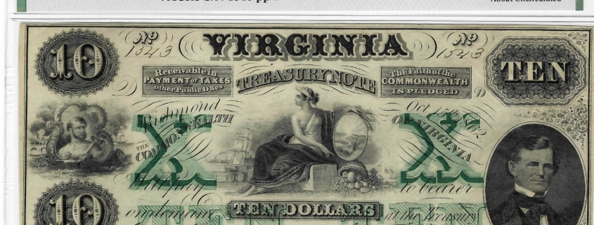Obsolete Notes JEFFERSONVILLE, VA-TRANS ALLEGHANY BANK OF VIRGINIA-UNISSUED $5 REMAINDER-F/VF