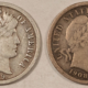 Barber Dimes 1906 1906-O 1906-S BARBER DIME LOT OF 3 COINS – CIRCULATED!
