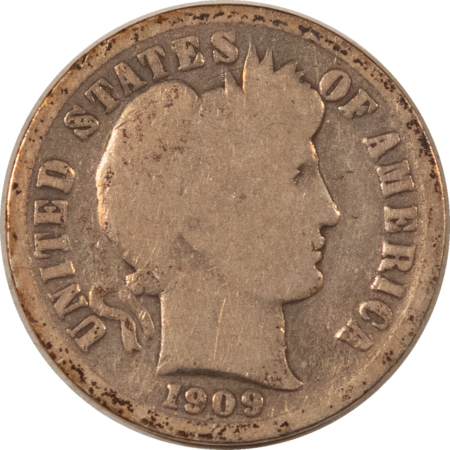 Barber Dimes 1909-S BARBER DIME – PLEASING CIRCULATED EXAMPLE!