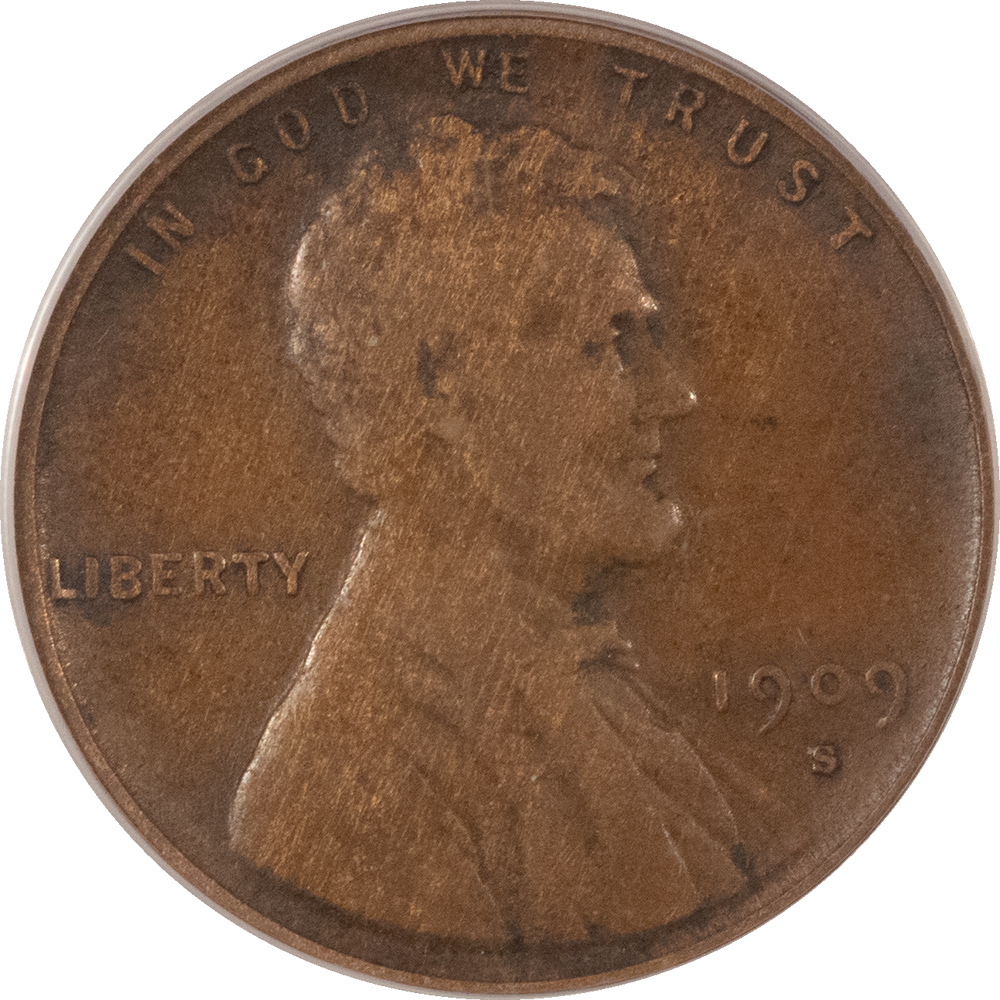 Lincoln Cents (Wheat) 1909-S VDB LINCOLN CENT – PCGS VF-25 TOUGH KEY-DATE! Lincoln Cents (Wheat) 1909-S VDB LINCOLN CENT – PCGS VF-25 TOUGH KEY-DATE!
