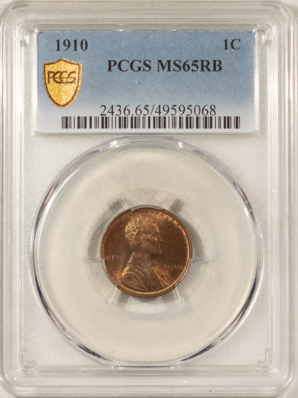 Lincoln Cents (Wheat) 1910 LINCOLN CENT – PCGS MS-65 RB ATTRACTIVE GEM! Lincoln Cents (Wheat) 1910 LINCOLN CENT – PCGS MS-65 RB ATTRACTIVE GEM!