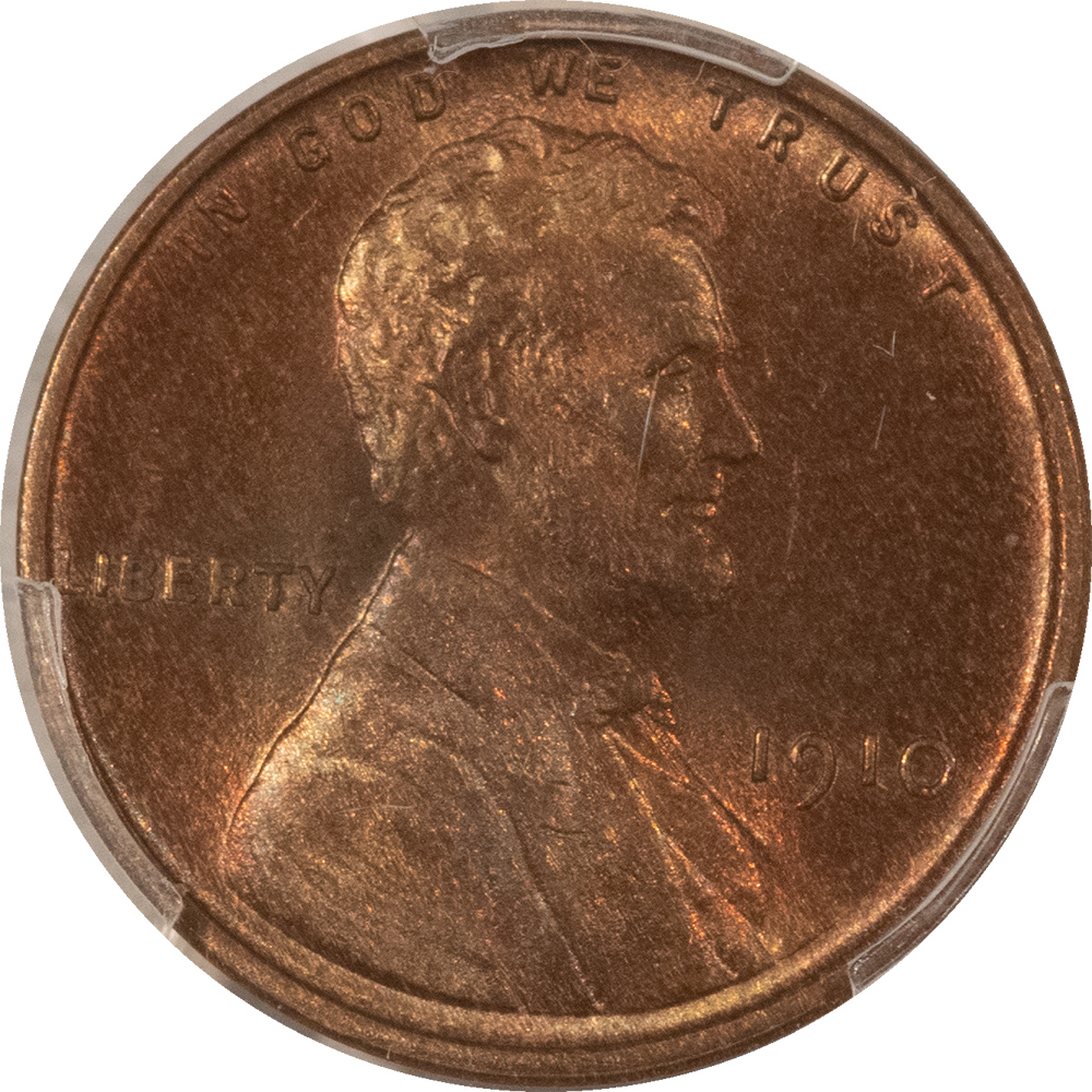 Lincoln Cents (Wheat) 1910 LINCOLN CENT – PCGS MS-65 RB ATTRACTIVE GEM! Lincoln Cents (Wheat) 1910 LINCOLN CENT – PCGS MS-65 RB ATTRACTIVE GEM!