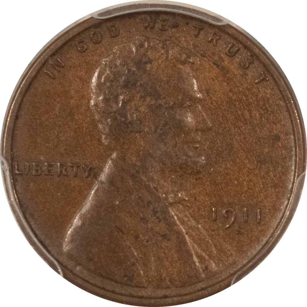 Lincoln Cents (Wheat) 1911-S LINCOLN CENT – PCGS AU-55 BROWN & PQ! Lincoln Cents (Wheat) 1911-S LINCOLN CENT – PCGS AU-55 BROWN & PQ!