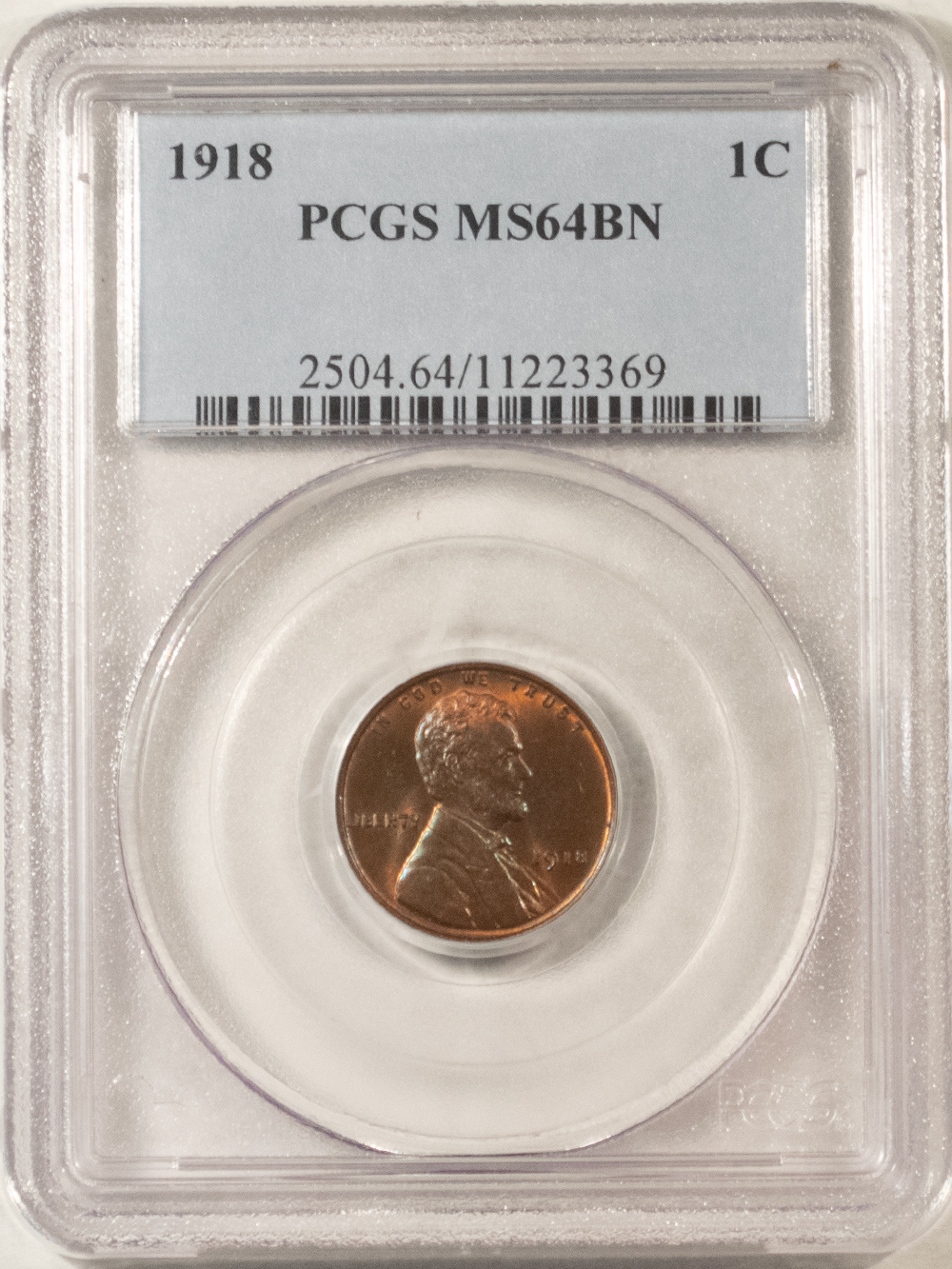 Lincoln Cents (Wheat) 1918 LINCOLN CENT – PCGS MS-64 BN REALLY PRETTY & PQ! Lincoln Cents (Wheat) 1918 LINCOLN CENT – PCGS MS-64 BN REALLY PRETTY & PQ!