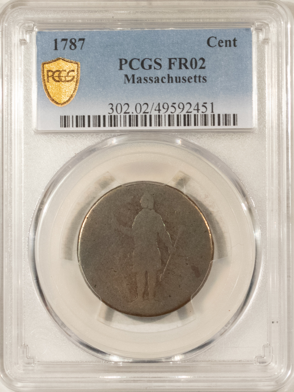Colonials 1787 MASSACHUSETTS CENT – PCGS FR-02 AN ORIGINAL CIRCULATED COLONIAL! Colonials 1787 MASSACHUSETTS CENT – PCGS FR-02 AN ORIGINAL CIRCULATED COLONIAL!