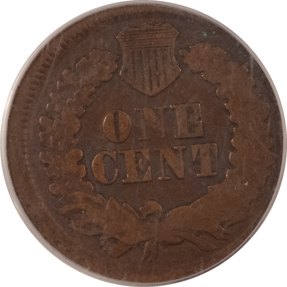 Indian 1864 INDIAN CENT MINT ERROR, 90 DEGREE ROTOATED REVERSE & BROADSTRUCK PCGS VG-10 Indian 1864 INDIAN CENT MINT ERROR, 90 DEGREE ROTOATED REVERSE & BROADSTRUCK PCGS VG-10