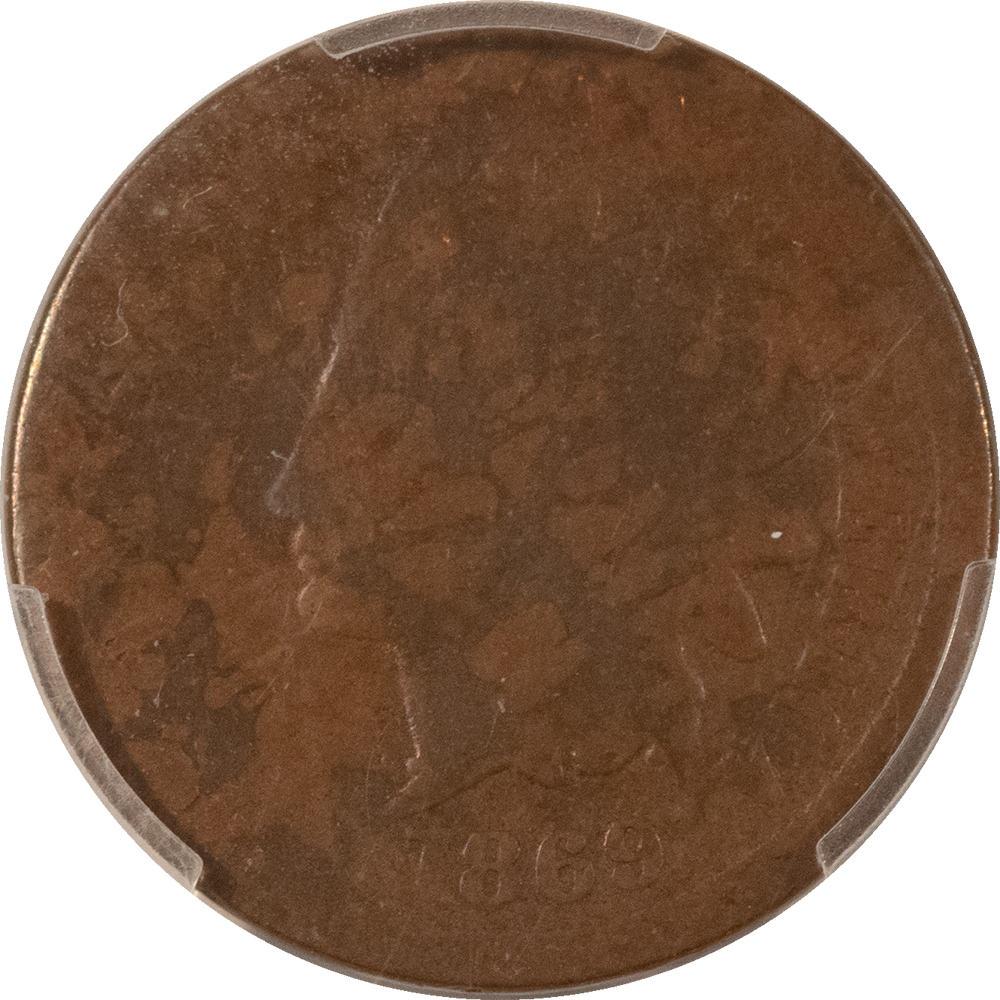 Indian 1869 INDIAN CENT – PCGS FR-2, LOW-BALL HOLDER! Indian 1869 INDIAN CENT – PCGS FR-2, LOW-BALL HOLDER!
