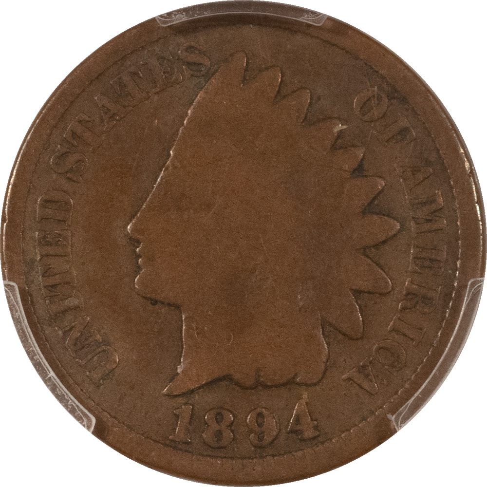 Indian 1894/94 INDIAN CENT – PCGS G-6, POPULAR VARIETY, CLEAR BUT NOT ON HOLDER Indian 1894/94 INDIAN CENT – PCGS G-6, POPULAR VARIETY, CLEAR BUT NOT ON HOLDER