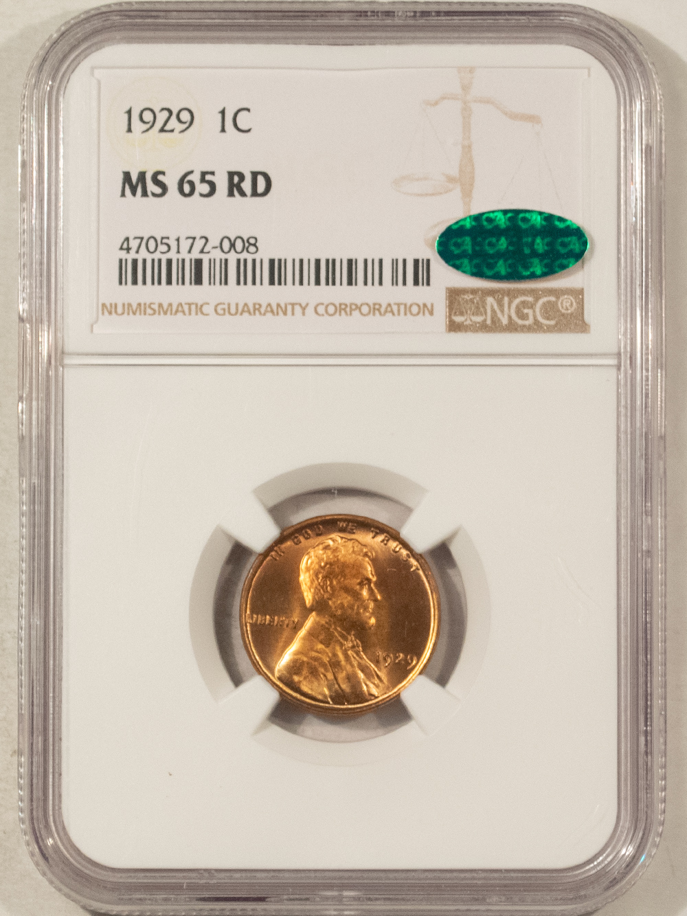 CAC Approved Coins 1929 LINCOLN CENT – NGC MS-65 RD, PREMIUM QUALITY & CAC APPROVED! CAC Approved Coins 1929 LINCOLN CENT – NGC MS-65 RD, PREMIUM QUALITY & CAC APPROVED!