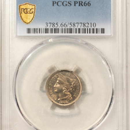 Three Cent Nickels 1888 PROOF THREE CENT NICKEL – PCGS PR-66, FRESH & SUPERB!