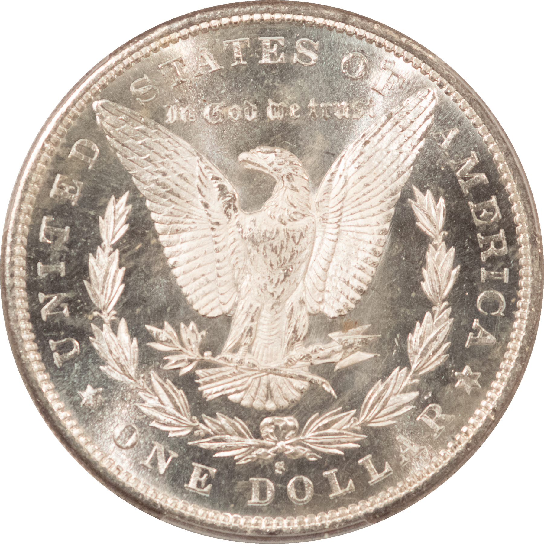 Dollars 1880-S MORGAN DOLLAR, PCGS MS-63, FROSTY WHITE W/ A SUPERB GEM REVERSE! Dollars 1880-S MORGAN DOLLAR, PCGS MS-63, FROSTY WHITE W/ A SUPERB GEM REVERSE!