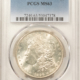 Dollars 1897 MORGAN DOLLAR, PCGS MS-63, SATINY LUSTER & ATTRACTIVE!