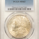 Dollars 1900-O MORGAN DOLLAR, PCGS MS-63, SATINY LUSTER, LIGHT TONING & CLEAN SURFACES! 