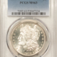 CAC Approved Coins 1889-O $1 MORGAN DOLLAR – PCGS MS-60, BLAST WHITE, RATTLER, PQ AND CAC APPROVED!