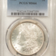 Dollars 1881-S MORGAN DOLLAR, PCGS MS-63, ORIGINAL WHITE, CHOICE, FROSTY & LUSTROUS!