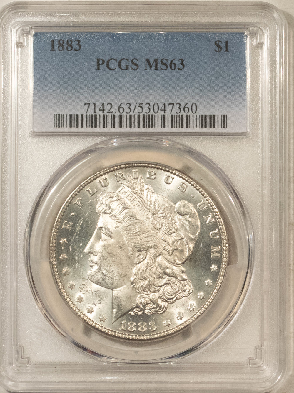 Dollars 1883 MORGAN DOLLAR, PCGS MS-63, ORIGINAL WHITE & CHOICE! Dollars 1883 MORGAN DOLLAR, PCGS MS-63, ORIGINAL WHITE & CHOICE!