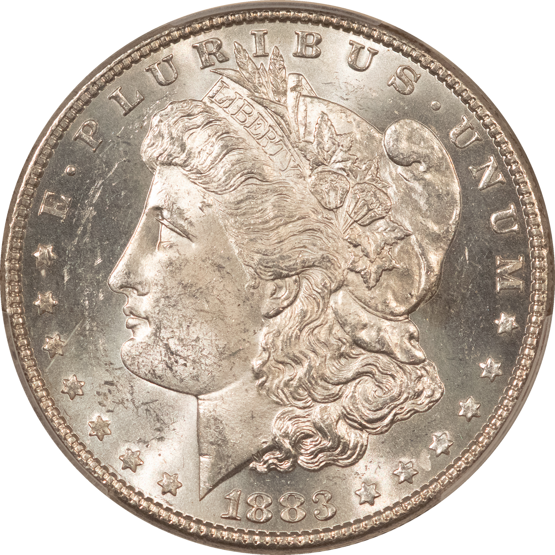 Dollars 1883 MORGAN DOLLAR, PCGS MS-63, ORIGINAL WHITE & CHOICE! Dollars 1883 MORGAN DOLLAR, PCGS MS-63, ORIGINAL WHITE & CHOICE!