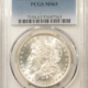 Dollars 1885 MORGAN DOLLAR, PCGS MS-63, ORIGINAL WHITE & CHOICE!