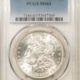 Dollars 1896 MORGAN DOLLAR, PCGS MS-63, ORIGINAL WHITE & CHOICE!