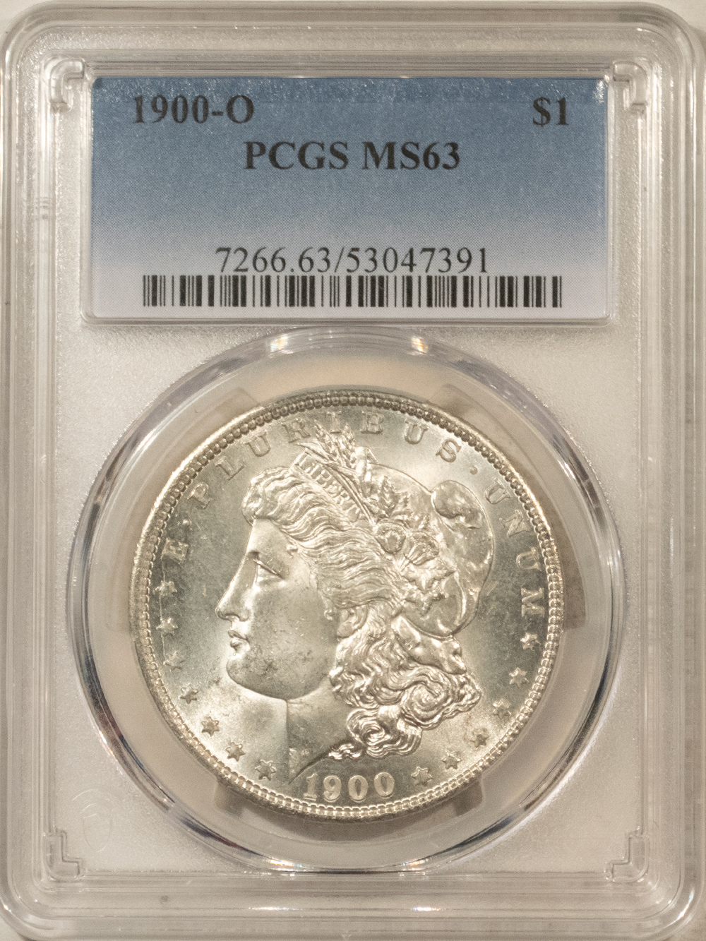 Dollars 1900-O MORGAN DOLLAR, PCGS MS-63, ORIGINAL WHITE & CHOICE! Dollars 1900-O MORGAN DOLLAR, PCGS MS-63, ORIGINAL WHITE & CHOICE!