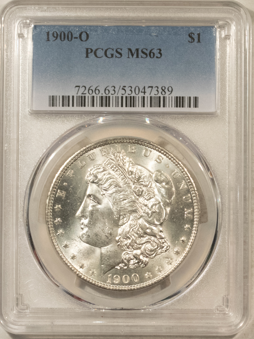 Dollars 1900-O MORGAN DOLLAR, PCGS MS-63, ORIGINAL WHITE & CHOICE! Dollars 1900-O MORGAN DOLLAR, PCGS MS-63, ORIGINAL WHITE & CHOICE!