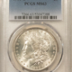 Dollars 1900-O MORGAN DOLLAR, PCGS MS-63, ORIGINAL WHITE W/ A SPOT OF GOLD-SUPER CHOICE!