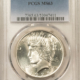 Dollars 1925 PEACE DOLLAR, PCGS MS-63-A BLAZER!