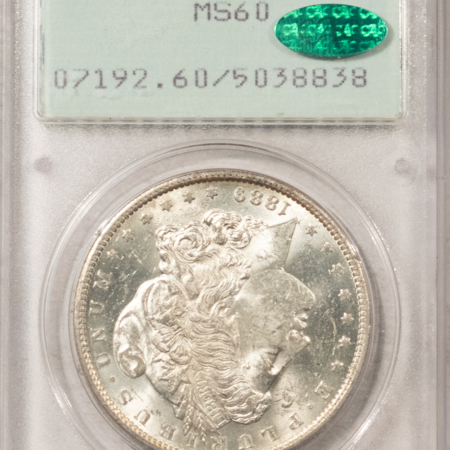 CAC Approved Coins 1889-O $1 MORGAN DOLLAR – PCGS MS-60, BLAST WHITE, RATTLER, PQ AND CAC APPROVED!