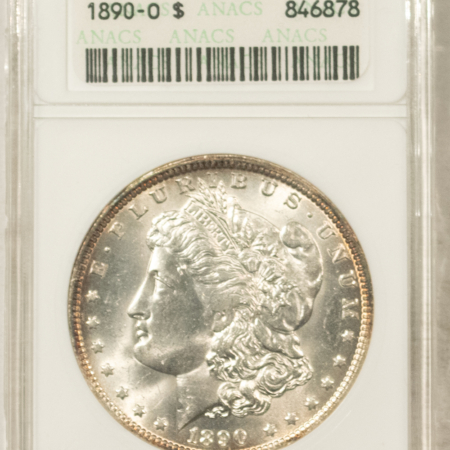 Dollars 1890-O $1 MORGAN DOLLAR – ANACS MS-63, BLAST WHITE & CHOICE!