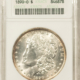 CAC Approved Coins 1890 $1 MORGAN DOLLAR – CACG MS-62, BLAST WHITE & CAC APPROVED!