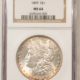 Dollars 1896 MORGAN DOLLAR, PCGS MS-63, ORIGINAL WHITE & CHOICE!