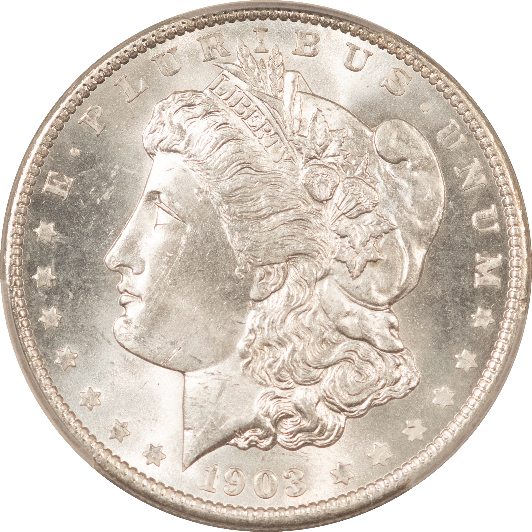 Dollars 1903-O $1 MORGAN DOLLAR – PCGS MS-64 BLAST WHITE, TOUGH DATE! Dollars 1903-O $1 MORGAN DOLLAR – PCGS MS-64 BLAST WHITE, TOUGH DATE!