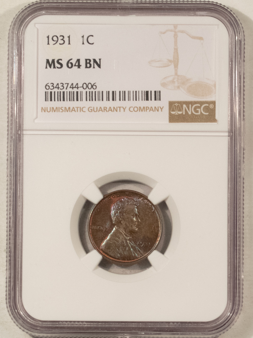 Lincoln Cents (Wheat) 1931 LINCOLN CENT – NGC MS-64 BN, LOOKS 65+! PREMIUM QUALITY! Lincoln Cents (Wheat) 1931 LINCOLN CENT – NGC MS-64 BN, LOOKS 65+! PREMIUM QUALITY!