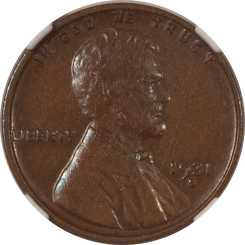 Lincoln Cents (Wheat) 1931-S LINCOLN CENT – NGC AU-53 BN KEY-DATE! Lincoln Cents (Wheat) 1931-S LINCOLN CENT – NGC AU-53 BN KEY-DATE!