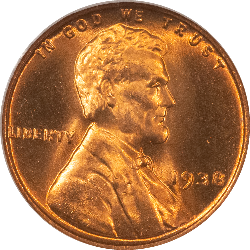 Lincoln Cents (Wheat) 1938 LINCOLN CENT – NGC MS-66 RD Lincoln Cents (Wheat) 1938 LINCOLN CENT – NGC MS-66 RD
