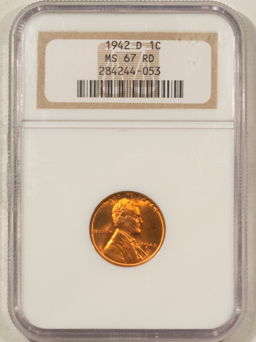 Lincoln Cents (Wheat) 1942-D LINCOLN CENT – NGC MS-67 RD SUPERB GEM! Lincoln Cents (Wheat) 1942-D LINCOLN CENT – NGC MS-67 RD SUPERB GEM!