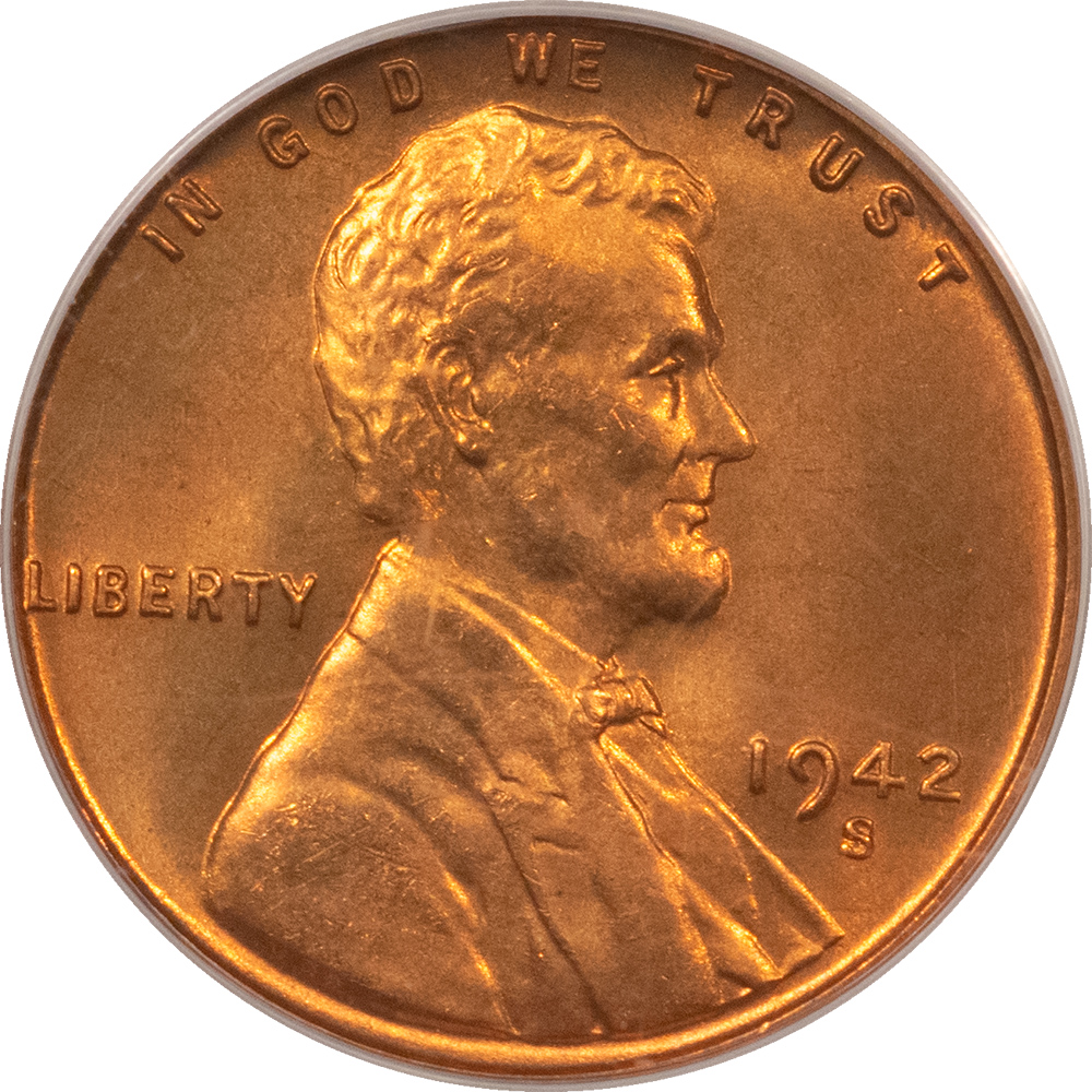 Lincoln Cents (Wheat) 1942-S LINCOLN CENT – PCGS MS-67 RD Lincoln Cents (Wheat) 1942-S LINCOLN CENT – PCGS MS-67 RD
