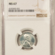 Lincoln Cents (Wheat) 1943 LINCOLN STEEL CENT – PCGS MS-67, SUPERB!